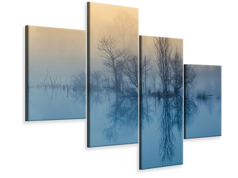 modern-4-piece-canvas-print-morning-reflection-ii