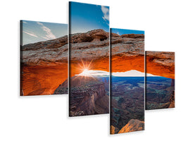 modern-4-piece-canvas-print-sunrise-at-mesa-arch
