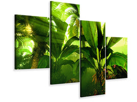 modern-4-piece-canvas-print-sunrise-in-the-rainforest