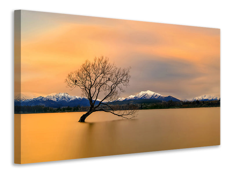 4-piece-canvas-print-morning-glow-of-the-lake-wanaka