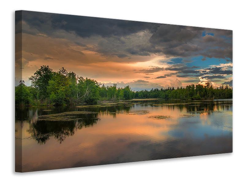 4-piece-canvas-print-mystic-lake