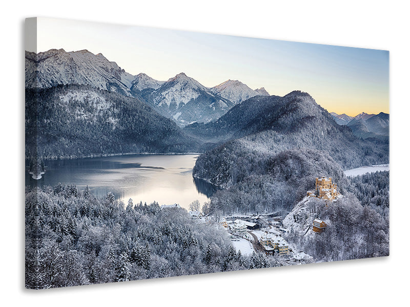 5-piece-canvas-print-neuschwanstein-castle-in-ammergebierge