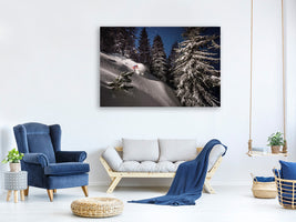 panoramic-canvas-print-night-powder-turns-with-adrien-coirier