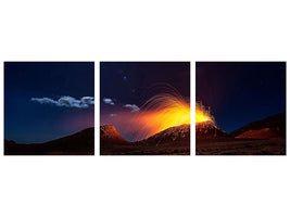 panoramic-3-piece-canvas-print-lava-flow-with-the-moon