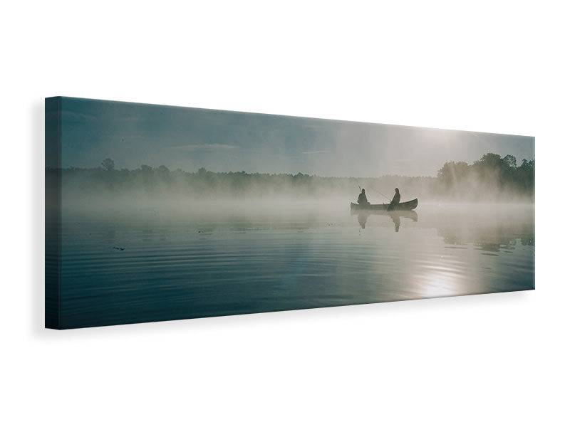 panoramic-canvas-print-fisherman-in-the-sunrise