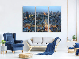 panoramic-3-piece-canvas-print-paris-in-the-evening