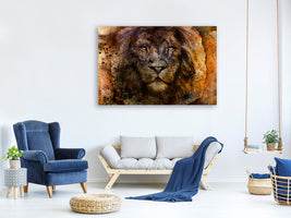 3-piece-canvas-print-portrait-of-a-lion-ii