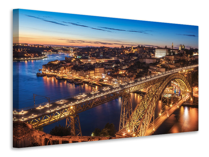4-piece-canvas-print-portugal-porto-blue-hour