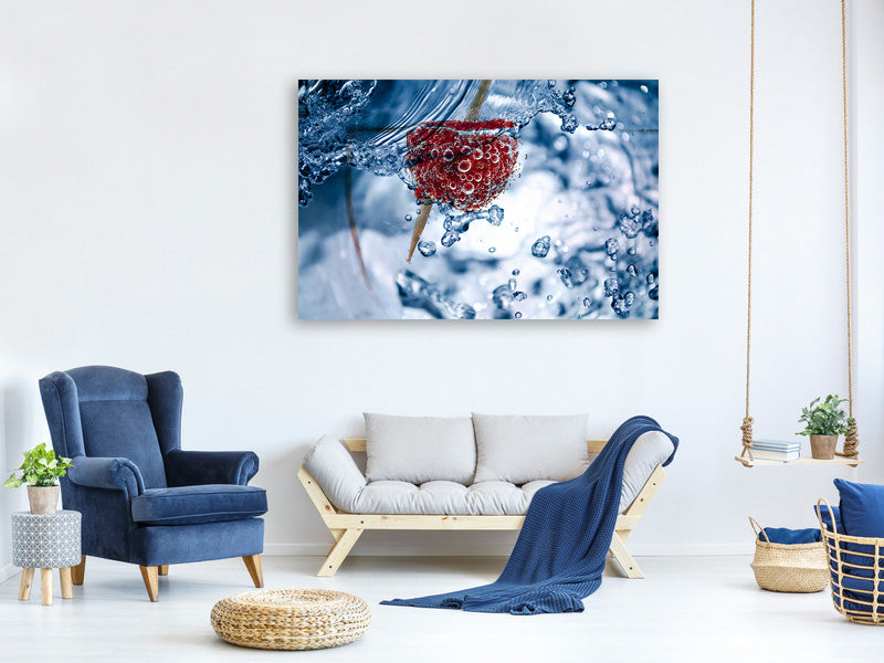 5-piece-canvas-print-raspberry-in-the-water