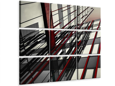 4-piece-canvas-print-red-lines