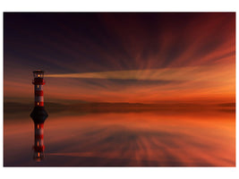 3-piece-canvas-print-red-sky-at-the-lighthouse