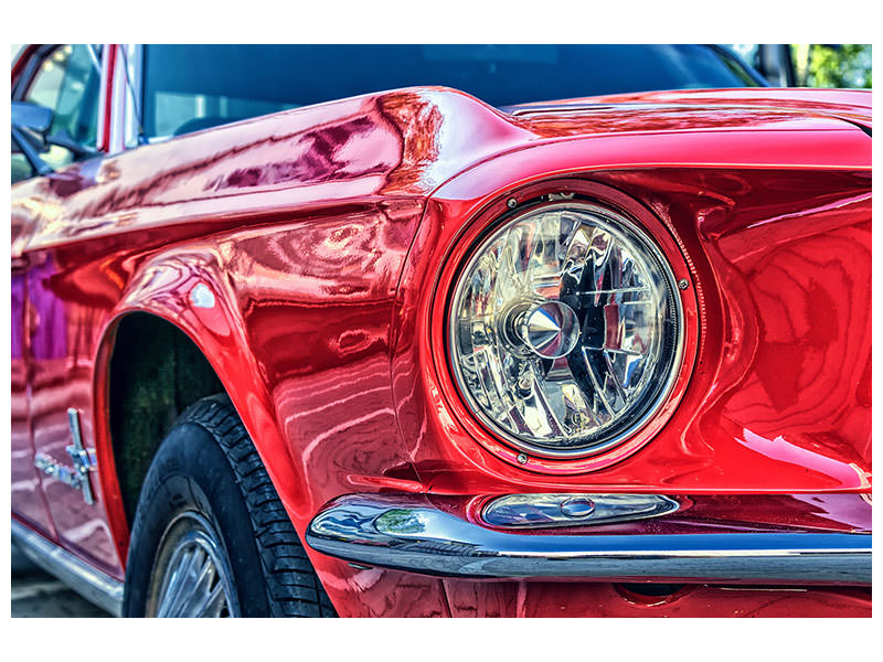 5-piece-canvas-print-red-vintage-car