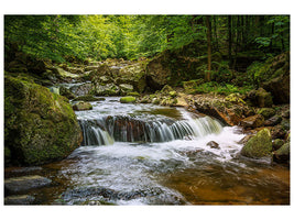 panoramic-canvas-print-relaxation-at-the-waterfall-ii
