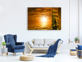 3-piece-canvas-print-sailing-ship-in-the-sunset