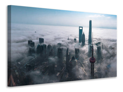 modern-4-piece-canvas-print-shanghai-in-the-fog-from-above