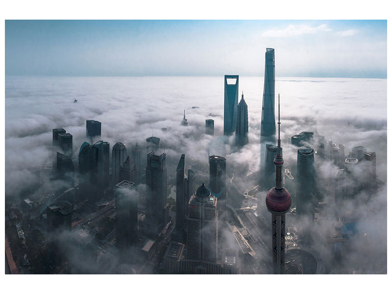 5-piece-canvas-print-shanghai-in-the-fog-from-above