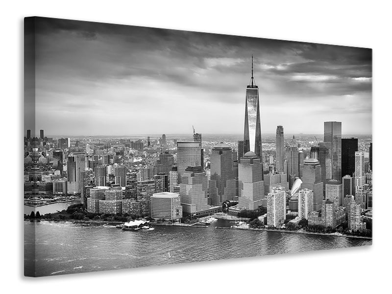 4-piece-canvas-print-skyline-black-and-white-photography-new-york