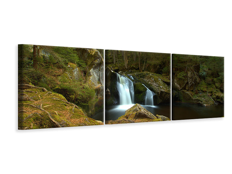 panoramic-canvas-print-small-waterfall-in-the-forest