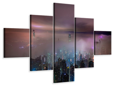 4-piece-canvas-print-smog-in-hong-kong