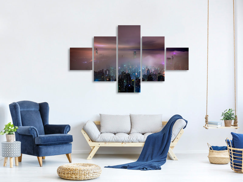 modern-4-piece-canvas-print-smog-in-hong-kong
