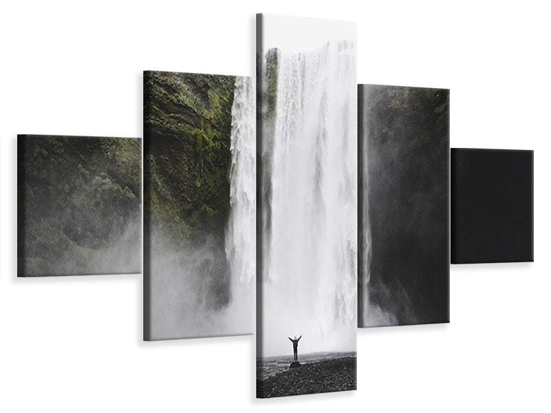 4-piece-canvas-print-spectacular-waterfall