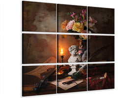 4-piece-canvas-print-still-life-with-bust-and-flowers