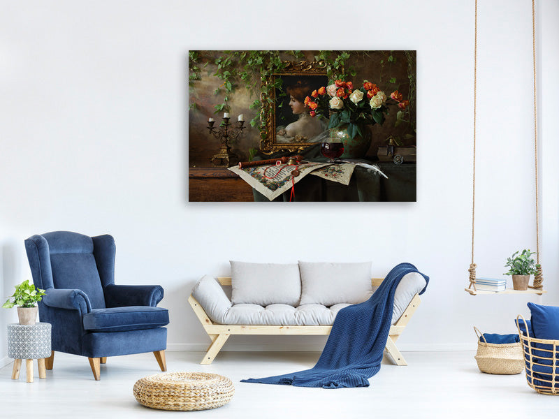 modern-4-piece-canvas-print-still-life-with-flowers-and-picture