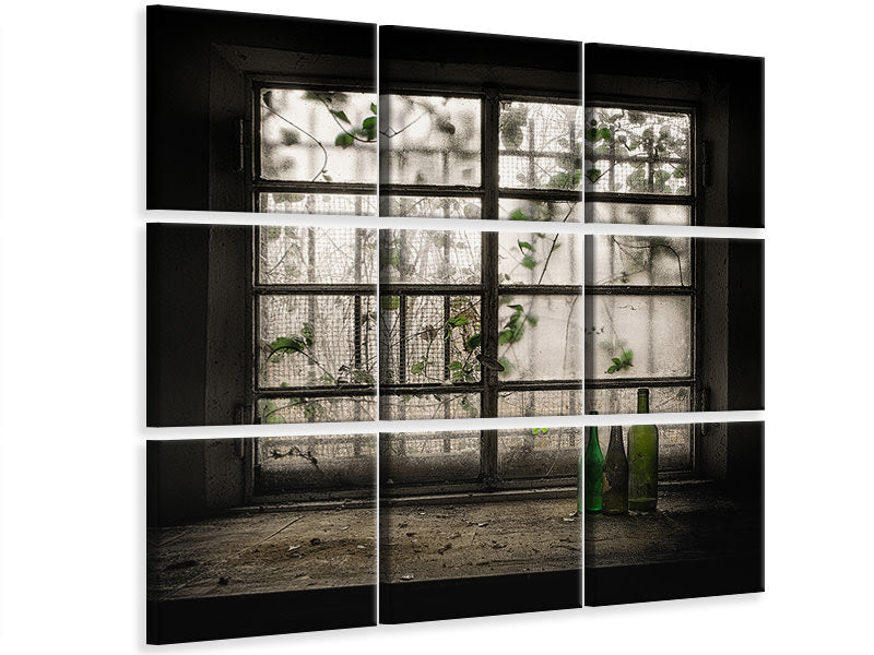 4-piece-canvas-print-still-life-with-glass-bottle