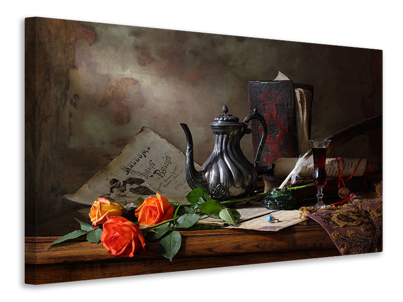 4-piece-canvas-print-still-life-with-teapot-and-roses