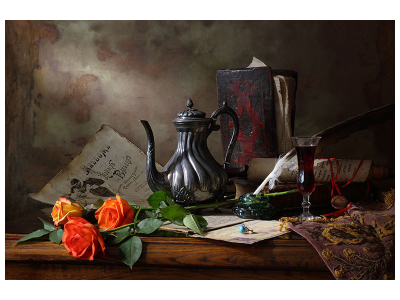 4-piece-canvas-print-still-life-with-teapot-and-roses