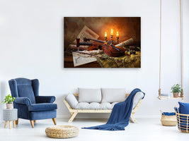 5-piece-canvas-print-still-life-with-violin-and-candles