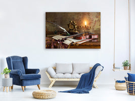5-piece-canvas-print-still-life-with-violin-and-clock