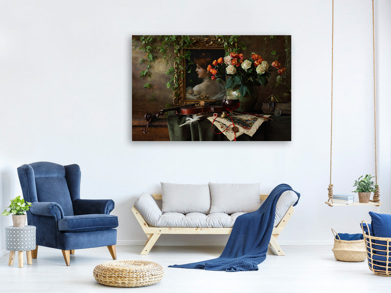 5-piece-canvas-print-still-life-with-violin-and-flowers-ii