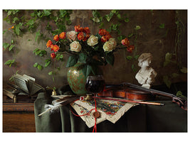 modern-4-piece-canvas-print-still-life-with-violin-and-flowers-iii