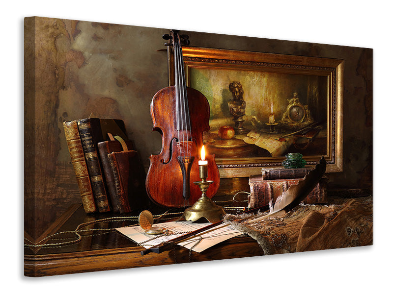 3-piece-canvas-print-still-life-with-violin-and-painting-ii