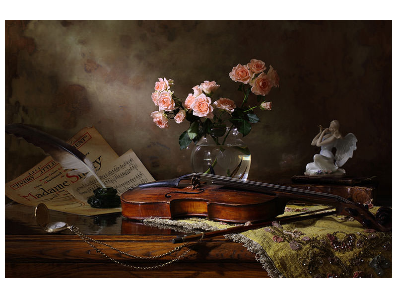 modern-4-piece-canvas-print-still-life-with-violin-and-roses