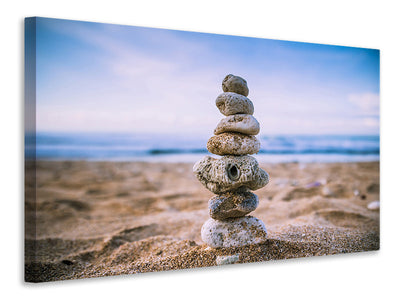 5-piece-canvas-print-stone-pile-on-the-beach
