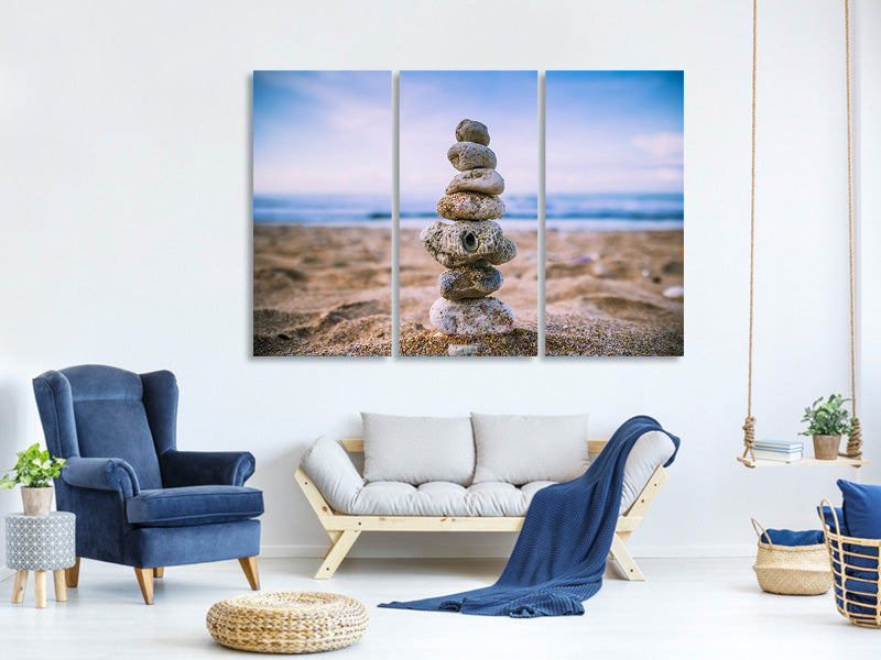 modern-3-piece-canvas-print-stone-pile-on-the-beach