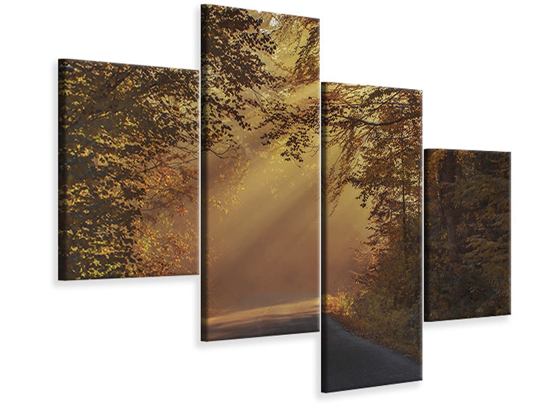 3-piece-canvas-print-sunbeams-in-the-forest
