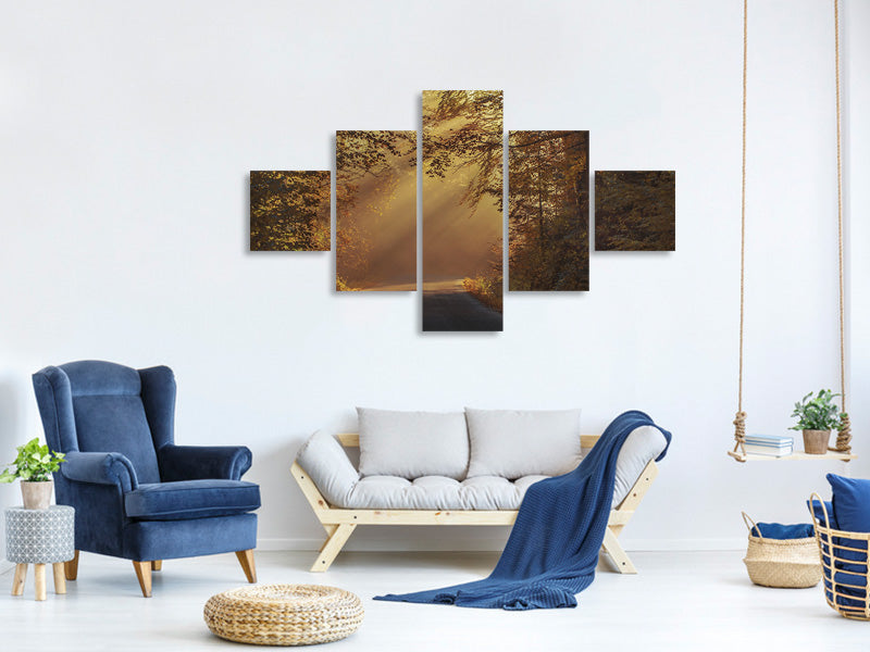 modern-3-piece-canvas-print-sunbeams-in-the-forest