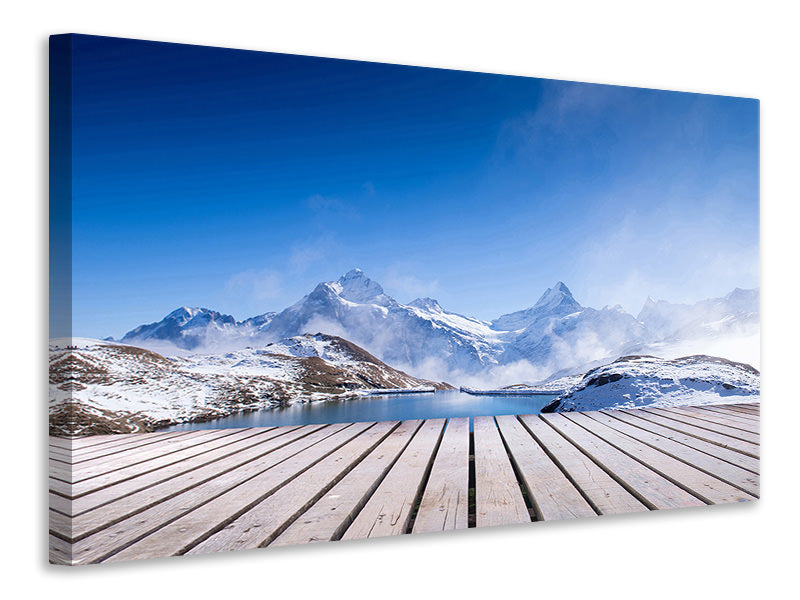 4-piece-canvas-print-sundeck-at-the-swiss-mountain-lake