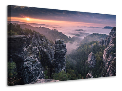 modern-4-piece-canvas-print-sunrise-on-the-rocks