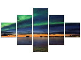 panoramic-3-piece-canvas-print-sunset-at-andenes