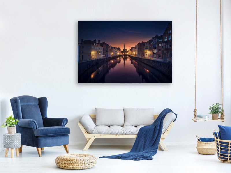 modern-4-piece-canvas-print-sunset-in-brugge
