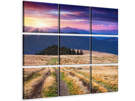 canvas-print-sunset-in-the-mountain-scenery