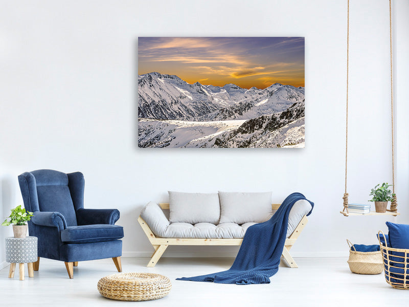 4-piece-canvas-print-sunset-in-the-mountains