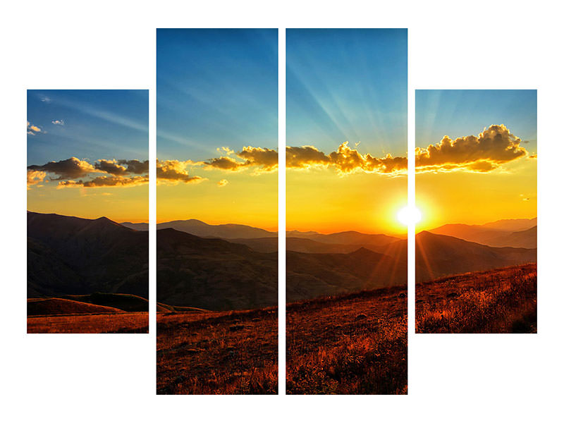 3-piece-canvas-print-sunset-in-the-world-of-mountains