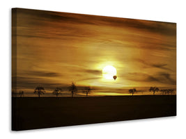 panoramic-canvas-print-sunset-with-hot-air-balloon