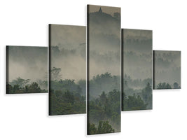modern-4-piece-canvas-print-temple-in-the-mist