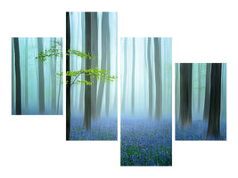 panoramic-3-piece-canvas-print-the-blue-forest
